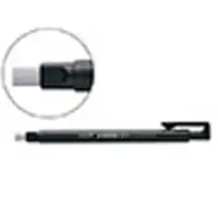 PORTAGOMAS TOMBOW CON CLIP PUNTA GOMA BLANCA RECTANGULAR 2,5 X 5 MM COLOR NEGRO 63011