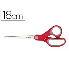 Material TIJERA OFICINA SCOTCH CONFORT 18 CM DE ACERO INOXIDABLE MANGO ERGONOMICO AMBIDIESTROS 1427 63086