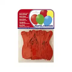 GLOBO 100% LATEX BIODEGRADABLE PASTEL ROJO BOLSA DE 20 UDS 26005 (20005) 63225