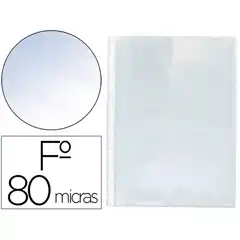 FUNDA MULTITALADRO Q-CONNECT Fº 80 MC CRISTAL CAJA 100 UDS KF15038 63404