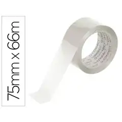 PRECINTO CINTA ADHESIVA Q-CONNECT PP TRANSPARENTE 66 MT X 75 MM PARA EMBALAJE KF11210 63584