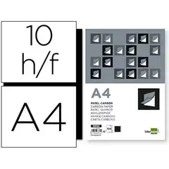 Material PAPEL CARBON LIDERPAPEL NEGRO BOLSA DE 10 HJ (63654)