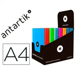 Material CARPETA ANTARTIK A4 FORRADA 4 ANILLAS 25 MM REDONDAS COLORES SURTIDOS KA50 63844