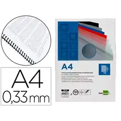 T. ENCUADERNACION LIDERPAPEL PP A4 0.33MM TRANSLUCIDA PAQ. DE 150 UDS TE14 64043