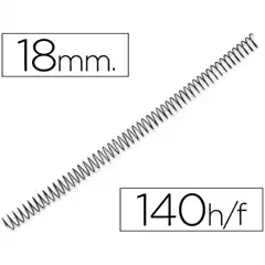 Material ESPIRAL METALICO Q-CONNECT 56 4:1 18MM 1,2MM 100 UDS KF04419 64055 64055