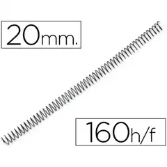 ESPIRAL METALICO Q-CONNECT 64 5:1 20MM 1,2MM CAJA DE 100 UDS KF04434 64075