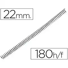 ESPIRAL METALICO Q-CONNECT 64 5:1 22MM 1,2MM CAJA DE 100 UDS KF04435 64076