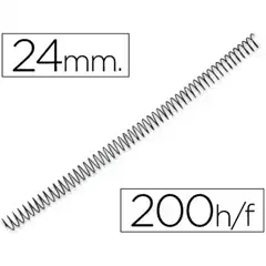 ESPIRAL METALICO Q-CONNECT 64 5:1 24MM 1,2MM CAJA DE 100 UDS KF04436 64077
