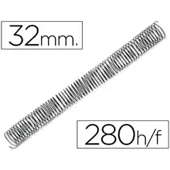 ESPIRAL METALICO Q-CONNECT 64 5:1 32MM 1,2MM CAJA DE 50 UDS KF04440 64081