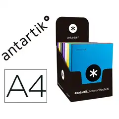 CARPETA 4 ANILLAS 40 MM MIXTAS ANTARTIK A4 FORRADA COLORES SURTIDOS KA35 64666