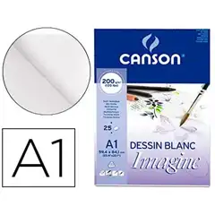Material BLOC DIBUJO MULTITECNICAS CANSON IMAGINE DIN A1 ENCOLADO LISO 59,4X84,1 CM 25 HJ 200 GR C200005969 64845