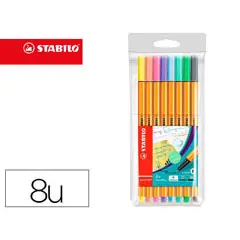 ESTUCHE STABILO POINT 88 8 COLORES PASTEL (88/8-01)
