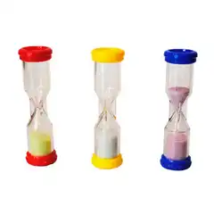 RELOJ DE ARENA HENBEA PLASTICO RESISTENTE MARCA DE 1 A 3 MINUTOS 10X3 CM 822 68409