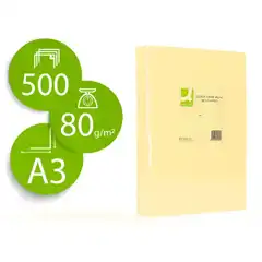 PAPEL COLOR Q-CONNECT DIN A3 80GR CHAMPAGNE PAQ. DE 500 HJ KF18002 72189