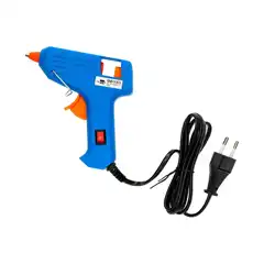 PISTOLA TERMOFUSIBLE MINI LIDERPAPEL DE 25W CON GATILLO DISPENSADOR Y 2 BARRAS DE REPUESTO DE 7 MM DIAMETRO X 100 MM PS01 72440