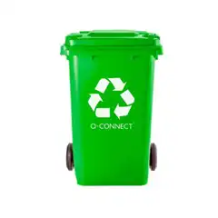 PAPELERA CONTENEDOR Q-CONNECT PLASTICO VERD 100L CON TAPA Y RUEDAS 750X470X370MM KF1654 72481 PAPELERA CONTENEDOR Q-CONNECT PLASTICO VERD 100L CON TAPA Y RUEDAS 750X470X370MM KF1654 72481