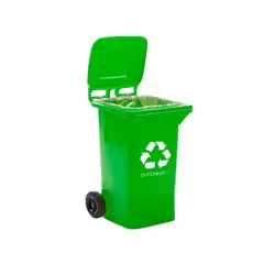 PAPELERA CONTENEDOR Q-CONNECT PLASTICO VERD 100L CON TAPA Y RUEDAS 750X470X370MM KF1654 72481 PAPELERA CONTENEDOR Q-CONNECT PLASTICO VERD 100L CON TAPA Y RUEDAS 750X470X370MM KF1654 72481