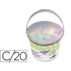 TIZA COLOR LIDERPAPEL P/ SUELO BOTE DE 20 UNIDADES 74355