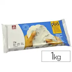 Material ARCILLA SIO-2 PLUS BLANCA ENDURECE AL AIRE PAQ. DE 1 KG 202300100000 74996