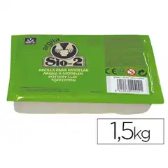 ARCILLA ARGILA SIO-2 COLOR BLANCO PAQ. DE 1,5 KG 204400011000 75003