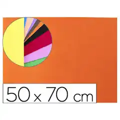 GOMA EVA LIDERPAPEL 50X70CM 60G/M2 ESPESOR 2MM TEXTURA TOALLA NARANJA GE14 75131