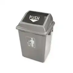 PAPELERA CONTENEDOR Q-CONNECT PLASTICO CON TAPA DE BALANCIN 58 LITROS 340X240X450 MM GRIS 75173 PAPELERA CONTENEDOR Q-CONNECT PLASTICO CON TAPA DE BALANCIN 58 LITROS 340X240X450 MM GRIS 75173
