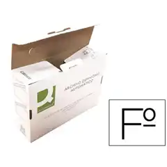 CAJA ARCHIVO DEFINITIVO Q-CONNECT Fº CARTON RECICLADO CIERRE CON LENGUETA 255X360X100 MM KF22349 7722401 77404