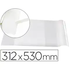 FORRALIBRO LIDERPAPEL Nº31 CON SOLAPA AJUSTABLE ADHESIVO 312 X 530 MM AD10 77456
