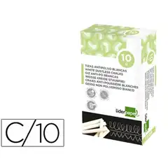TIZA BLANCA ANTIPOLVO LIDERPAPEL CAJA DE 10 UDS TZ09 77661
