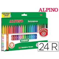 ROTULADOR ALPINO STANDARD CAJA DE 24 COLORES SURTIDOS AR001003N 78311