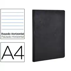 Material LIBRETA AGE-BAG TAPA CARTULINA LOMO COSIDO RAYADO HORIZONTAL 96HJ NEGRO 210X297MM 791461C 78616