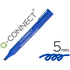 ROTULADOR Q-CONNECT MARCADOR PERMANENTE AZUL PUNTA BISELADA 5 MM KF26043 78922