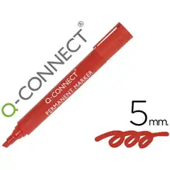 ROTULADOR Q-CONNECT MARCADOR PERMANENTE ROJO PUNTA BISELADA 5 MM KF26044 78923