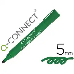 ROTULADOR Q-CONNECT MARCADOR PERMANENTE VERDE PUNTA BISELADA 5 MM KF01774 78924
