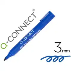 ROTULADOR Q-CONNECT MARCADOR PERMANENTE AZUL PUNTA REDONDA 3 MM KF26046 78926