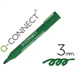 ROTULADOR Q-CONNECT MARCADOR PERMANENTE VERDE PUNTA REDONDA 3 MM KF01773 78928