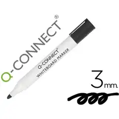 ROTULADOR Q-CONNECT PIZARRA BLANCA COLOR NEGRO PUNTA REDONDA 3 MM KF26035 78929