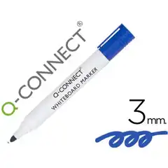 ROTULADOR Q-CONNECT PIZARRA BLANCA COLOR AZUL PUNTA REDONDA 3 MM KF26036 78930