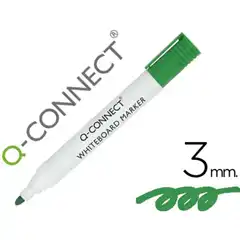 ROTULADOR Q-CONNECT PIZARRA BLANCA COLOR VERDE PUNTA REDONDA 3 MM KF26009 78932
