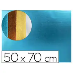 GOMA EVA LIDERPAPEL 50X70 CM ESPESOR 2 MM METALIZADA AZUL CLARO GE86 79226