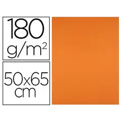 CARTULINA LIDERPAPEL 50X65 CM 180G/M2 NARANJA PAQ. DE 25 HJ CX65 79453