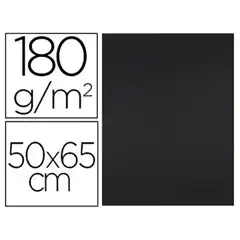 CARTULINA LIDERPAPEL 50X65 CM 180G/M2 NEGRO PAQ. DE 25 HJ CX66 79454
