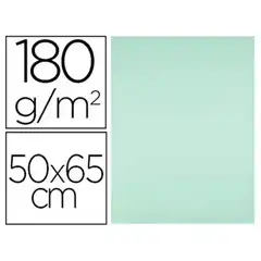 CARTULINA LIDERPAPEL 50X65 CM 180G/M2 VERDE PAQ. DE 25 HJ CX71 79459