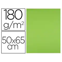 CARTULINA LIDERPAPEL 50X65 CM 180G/M2 VERDE PISTACHO PAQ. DE 25 HJ CX72 79460