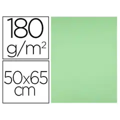 CARTULINA LIDERPAPEL 50X65 CM 180G/M2 VERDE HIERBA PAQ. DE 25 HJ CX74 79462