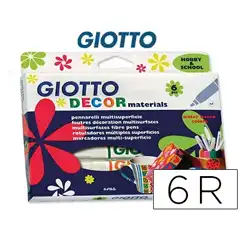 ESTUCHE 6 UNIDADES GIOTTO DECOR MATERIALES 79514 (F45330000)