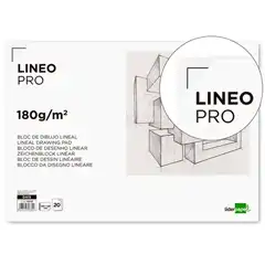 Material BLOC DIBUJO LIDERPAPEL LINEAL ESPIRAL 460X325 MM 20 HJ 180 GR/M2 CON RECUADRO PERFORADO DA15 79732