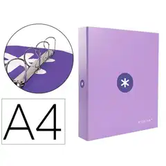 Material CARPETA 4 ANILLAS 40 MM MIXTAS LIDERPAPEL ANTARTIK Fº FORRADA CORAL AW64 88858