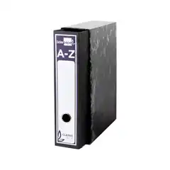 CAJA ARCHIVADOR JASPEADO LIDERPAPEL CLASSIC BLUE Fº NEGRA CZ02 94921
