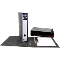CAJA ARCHIVADOR JASPEADO LIDERPAPEL CLASSIC BLUE A4 NEGRA C04 94922